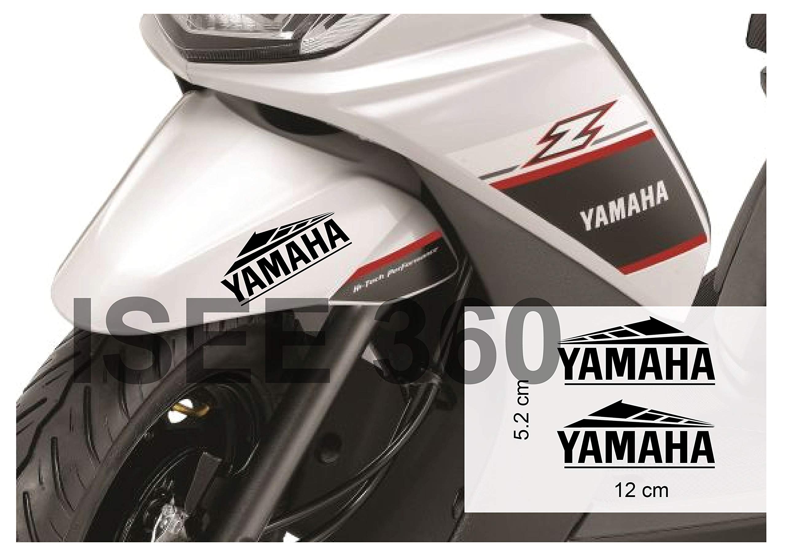Original Yamaha Ray Z Sticker Kit - Black Vinyl Decal for Bike Customization (12x5.2cm) | Motorcycle Accessories Upgrade