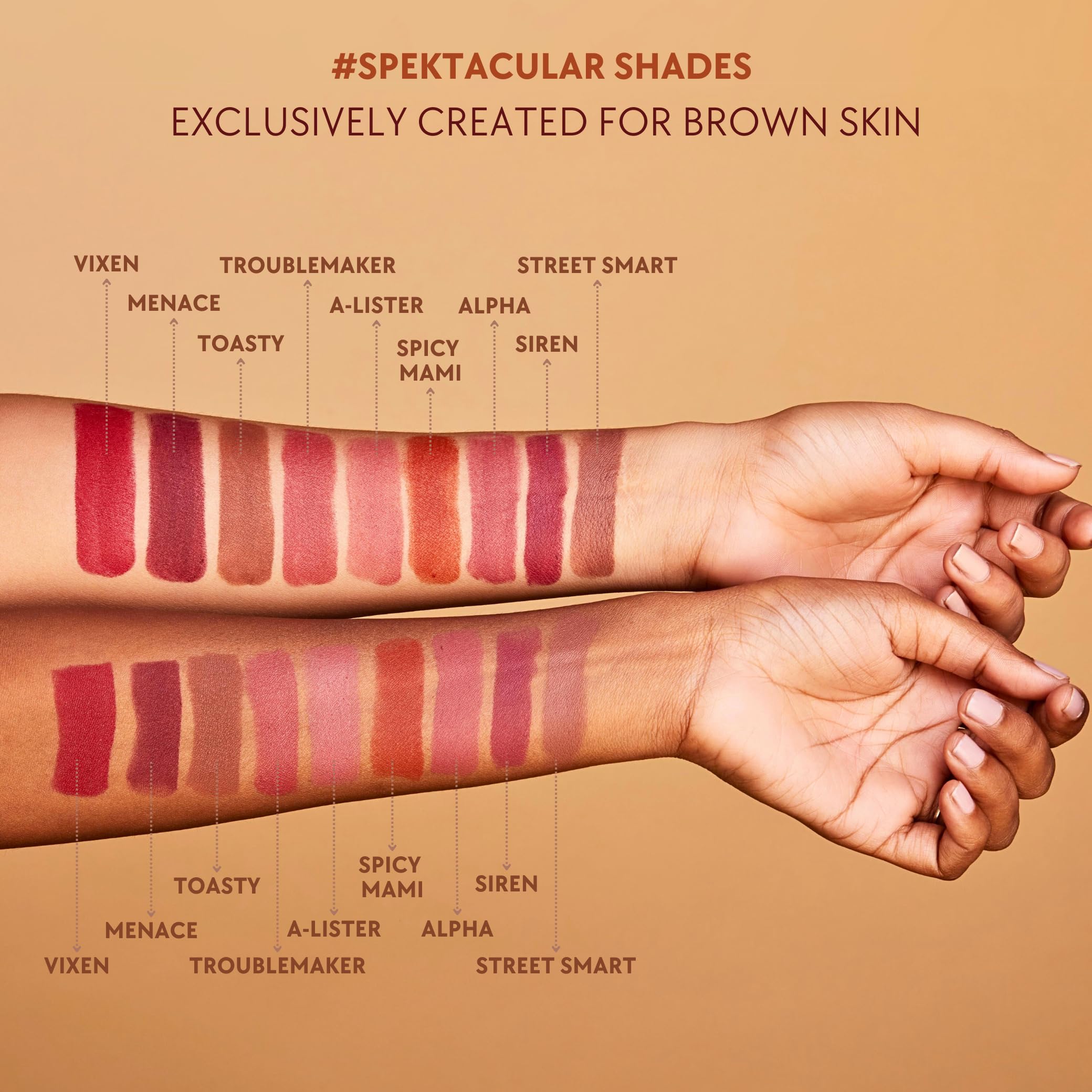 Spekta Matte Lipstick - 113 Menace (3.7g, Burgundy) | 8-Hour Long Lasting Vegan Lipstick with Argan Oil & Vitamin E | Hydrating & Smudge Proof | Perfect for Date Night, Parties & Everyday Wear