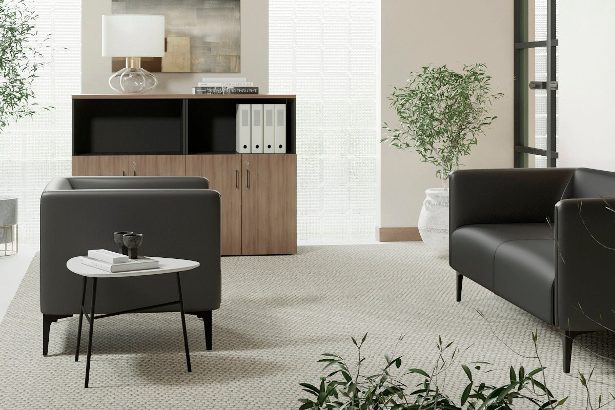 Drej 2.0 Lounge Chair with Square Arms - Triple Seating Modern Sofa for Living Room, Lounge & Office Comfort