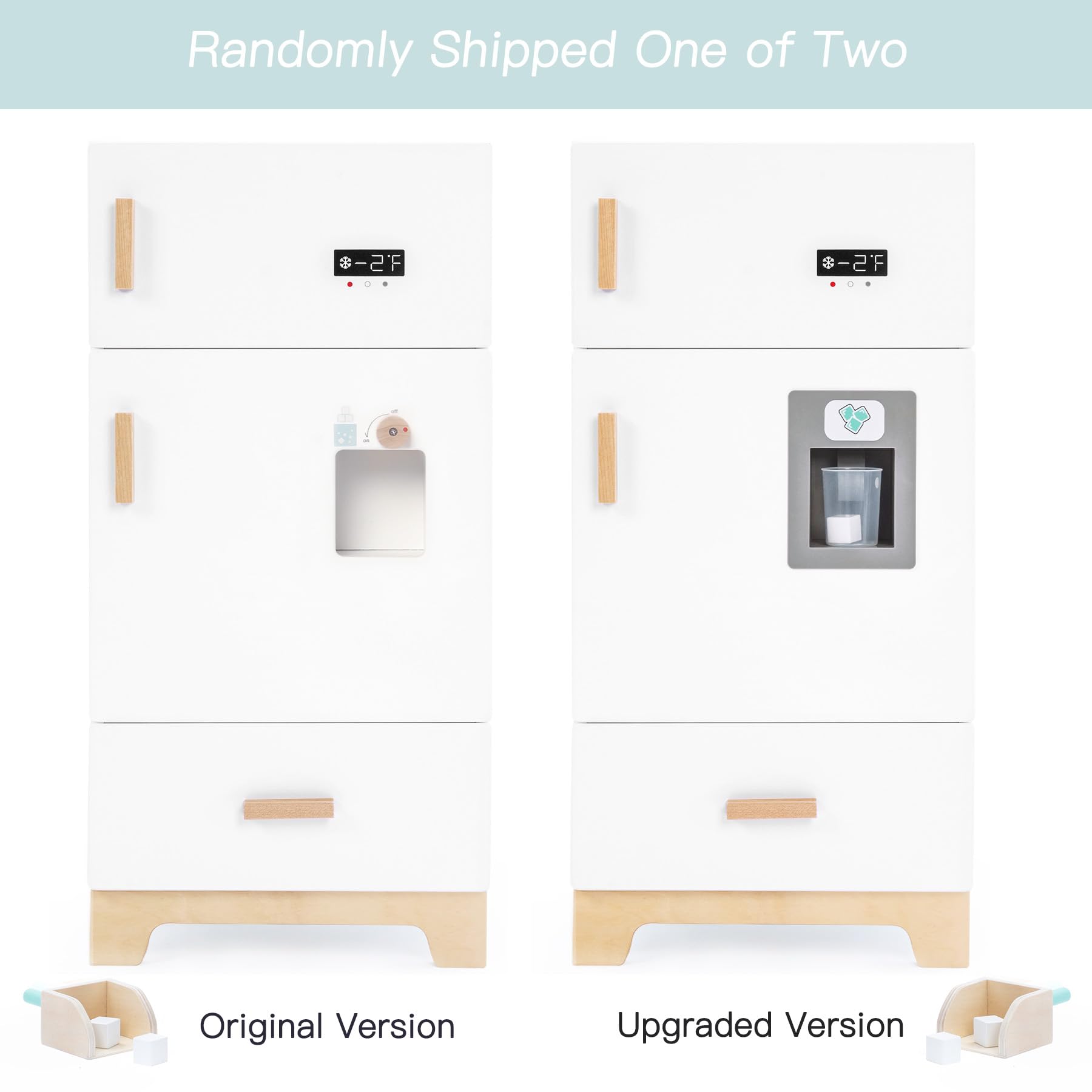Labebe - Wooden Kids Fridge Toy for Pretend Play | 15.8