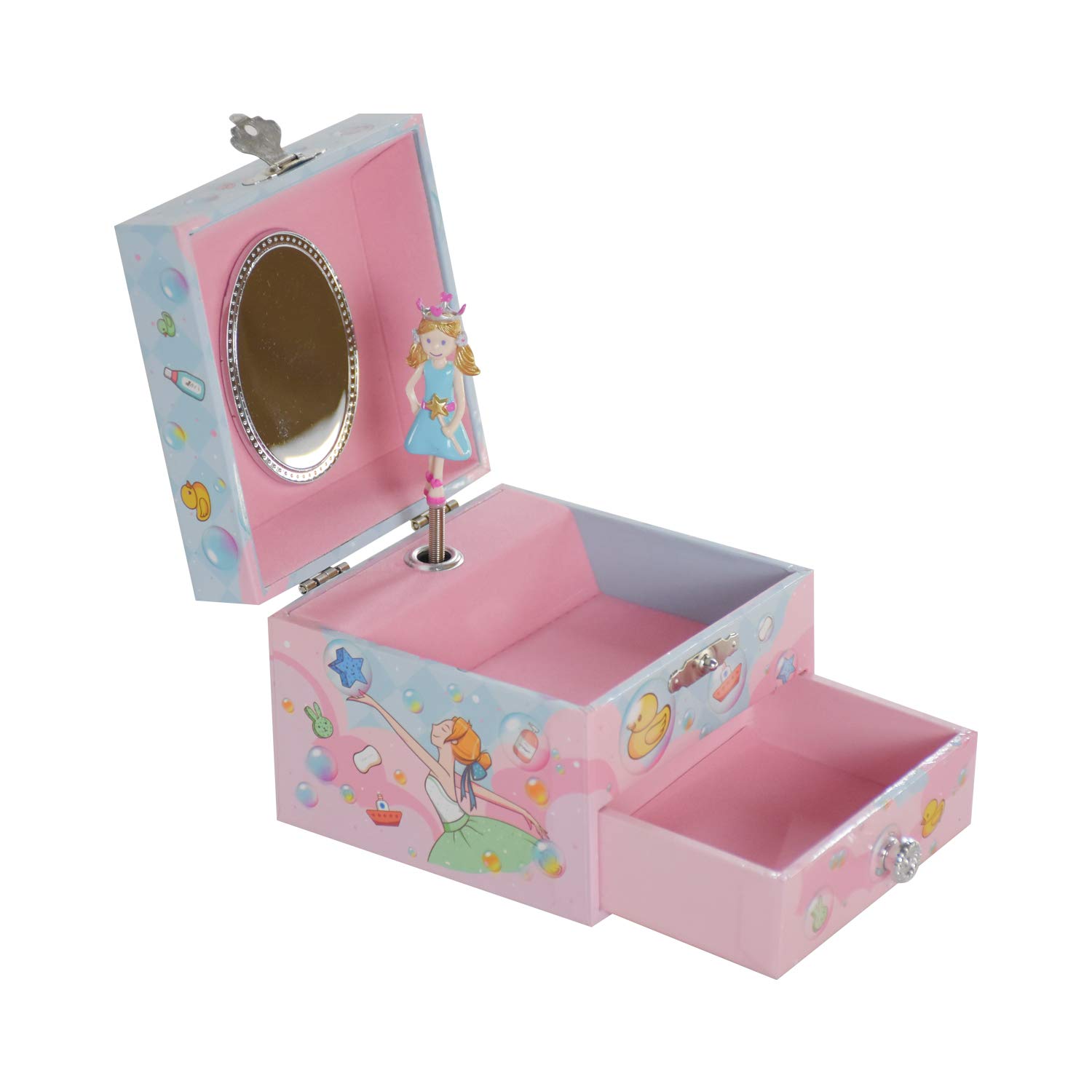 Girl's Swan Lake Music Jewelry Box - Kids Gift for Birthdays