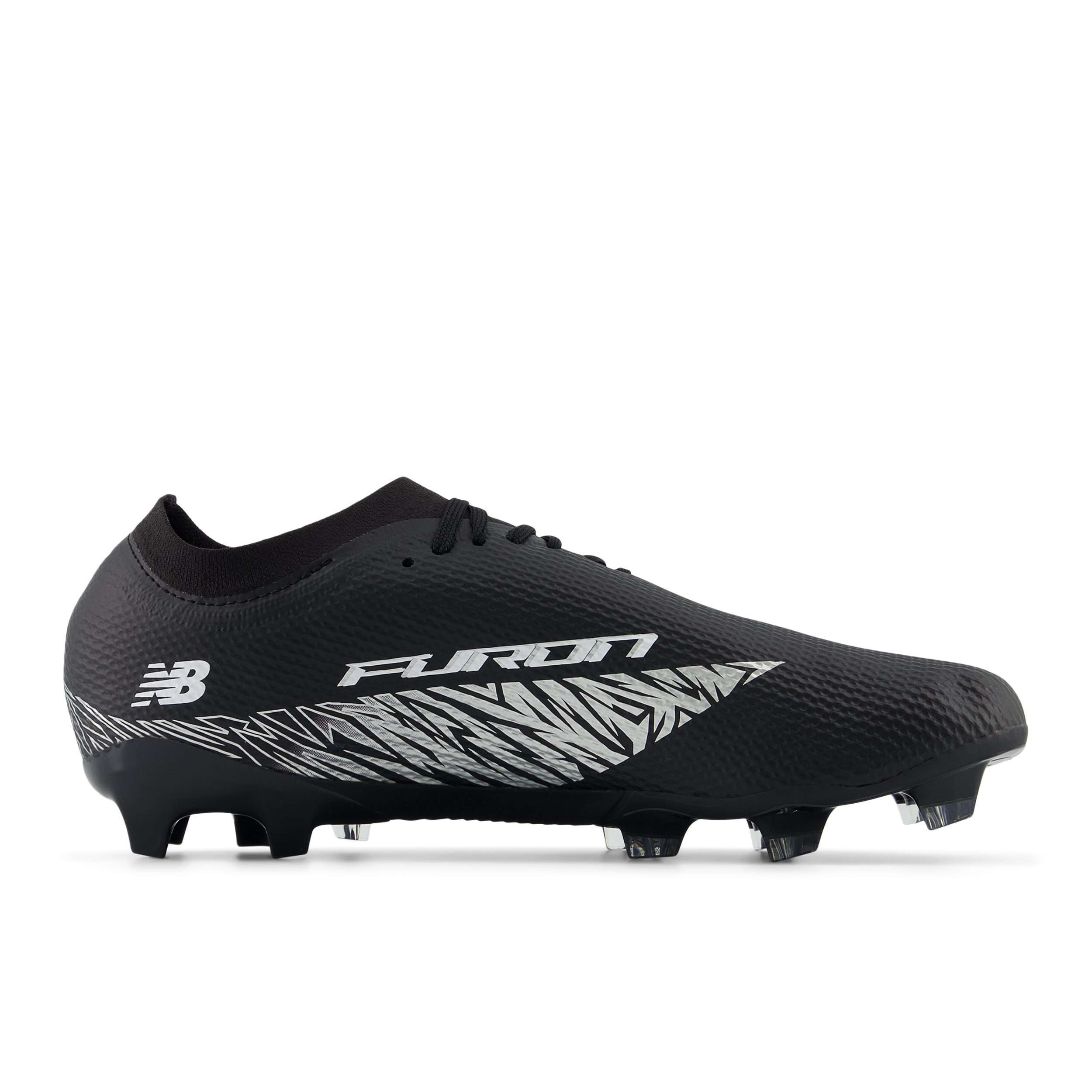 New Balance Furon Team FG V8 2E Wide Football Cleats for Men - Black/Silver Soccer Shoes for Firm Ground - Perfect for Competitive Matches & Training Sessions