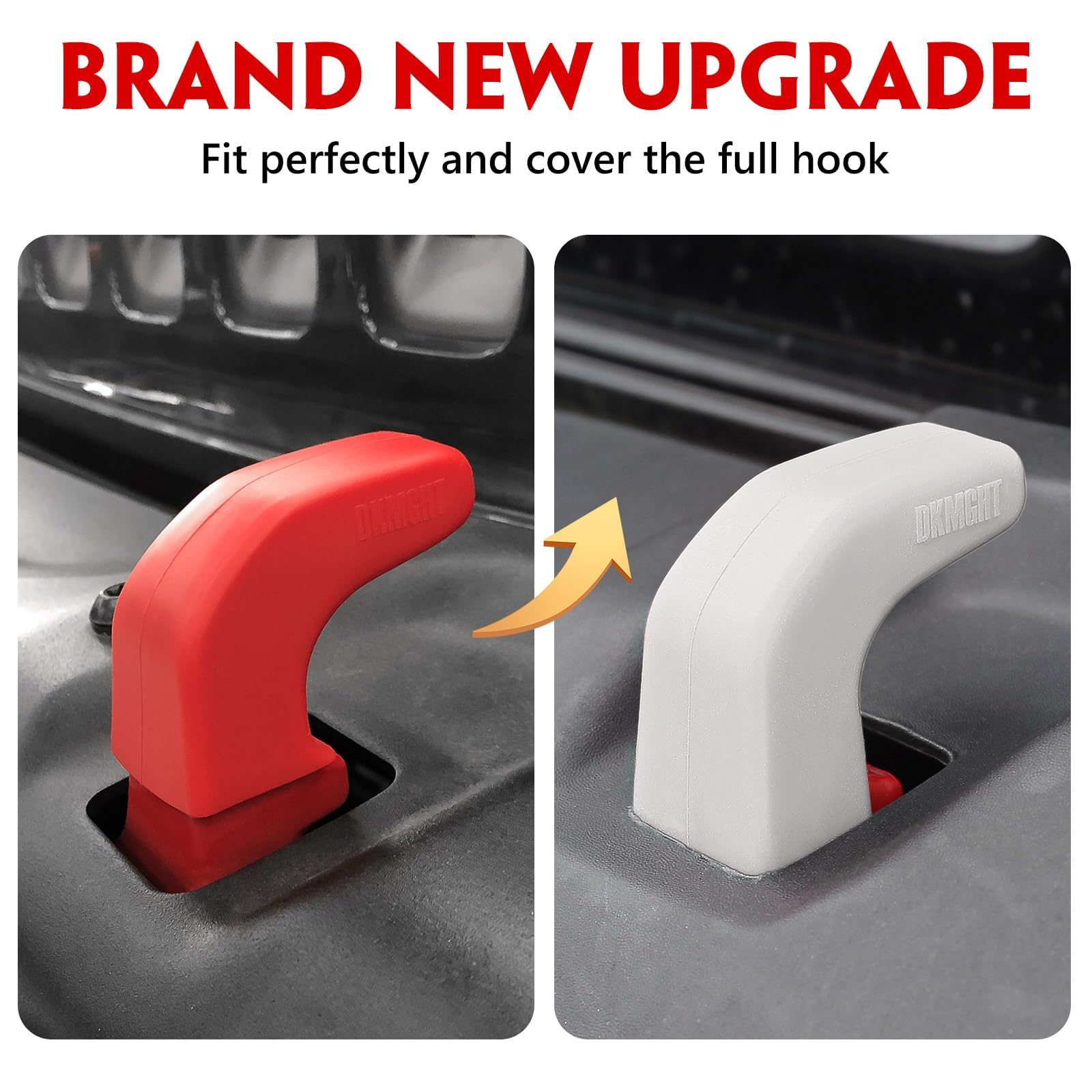 Upgraded White Bumper Tow Hook Covers for Jeep Wrangler JK JL Gladiator TJ (2007-2022) - Durable Protector Accessories for Off-Road & Daily Driving