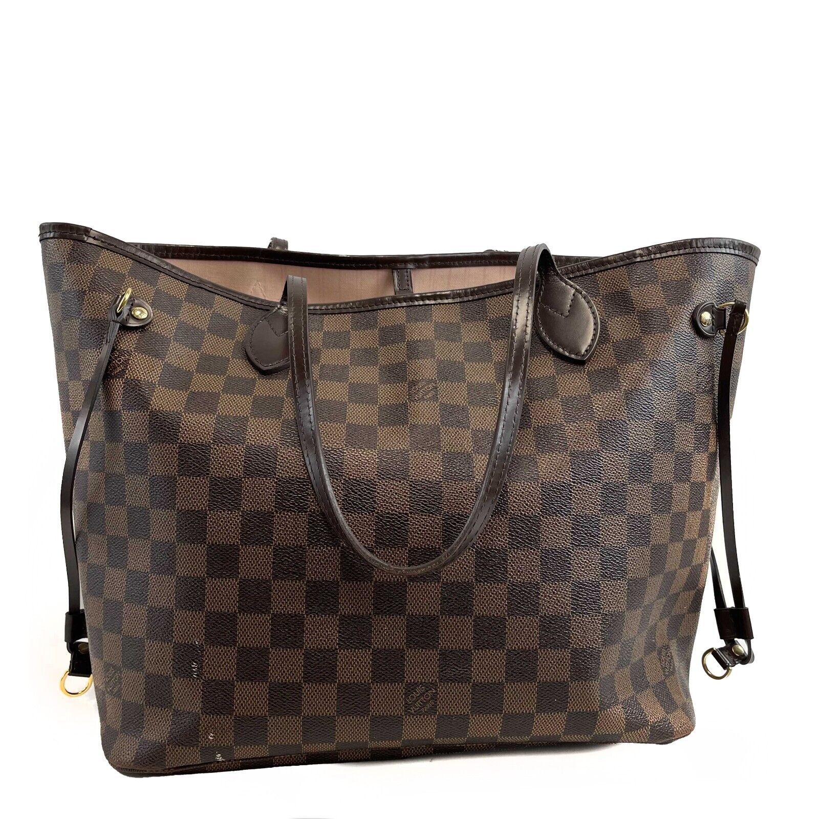 Louis Vuitton Neverfull MM Damier Ebene Brown Tote Bag - Stylish Designer Handbag for Women, Perfect for Work, Travel & Everyday Use