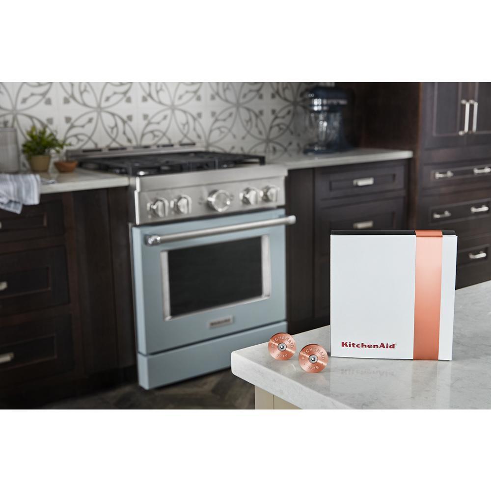 KitchenAid® Commercial Style Range Handle Medallion Kit - Amana W11368841CF Replacement Part for Stove & Oven Repair | Perfect for Kitchen Remodeling & Appliance Maintenance