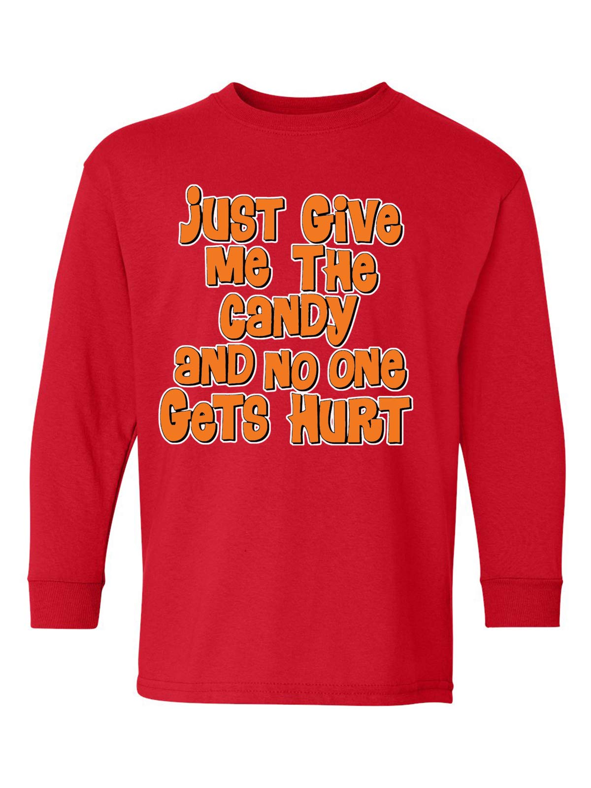 Halloween Sweatshirt for Kids - 'Give Me The Candy' Crewneck Tee | Boys & Girls Youth Pullover | Trick-or-Treating & Halloween Party Outfit