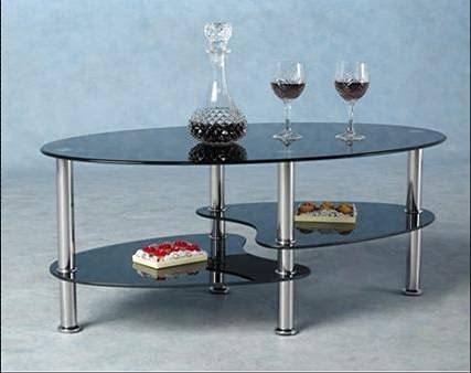 Modern Black Coffee Table - Stylish & Durable Living Room Furniture for Home Decor, Office, and Lounge Areas