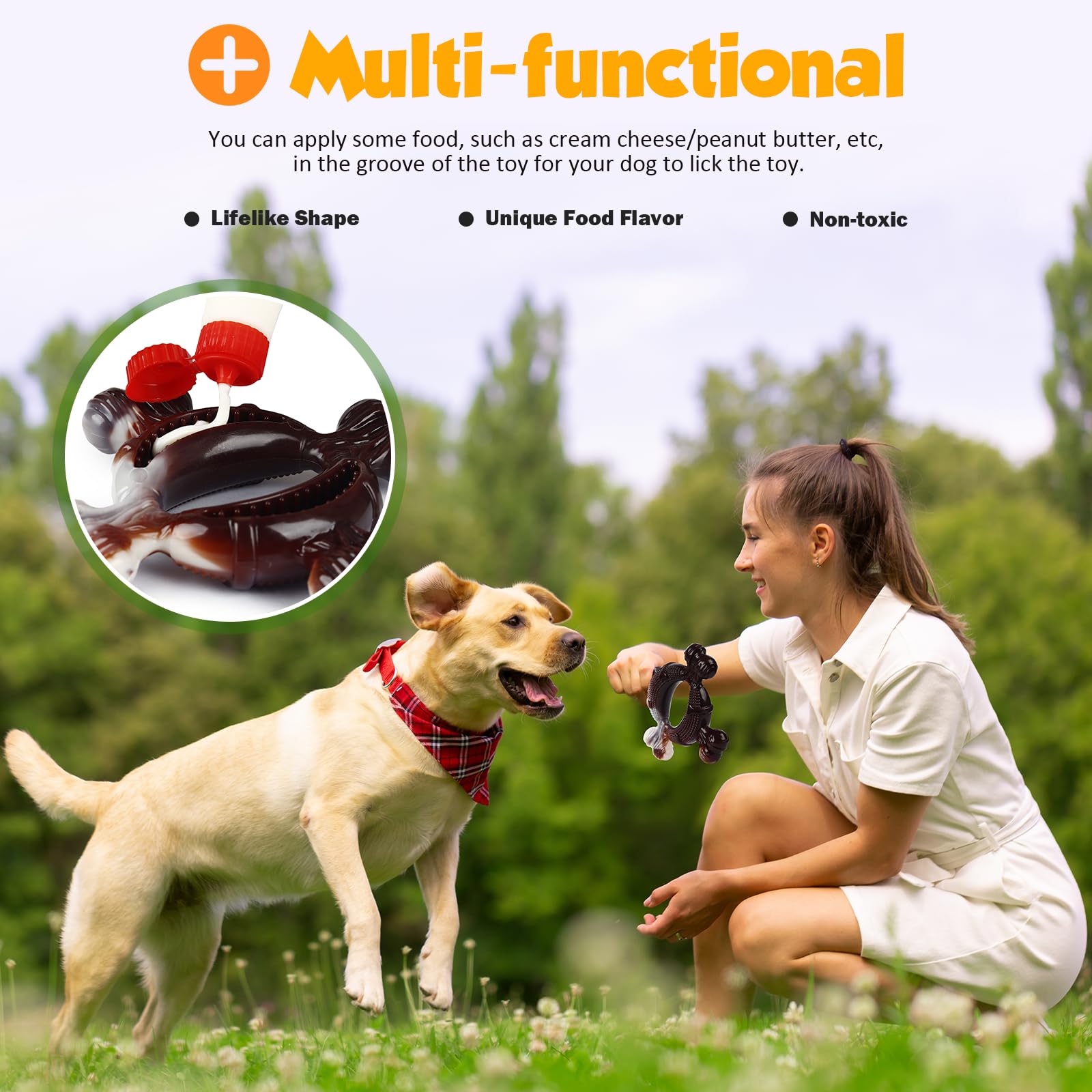 Indestructible Dog Chew Toys for Aggressive Chewers - 3-Pack Durable Nylon Dog Bones with 3 Flavors for Large & Medium Breeds | Perfect for Training, Teething & Playtime | Great Gift for Dogs
