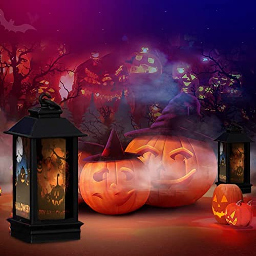 Halloween LED Lantern - Skeleton Bat Pumpkin Light for Home Party Decor