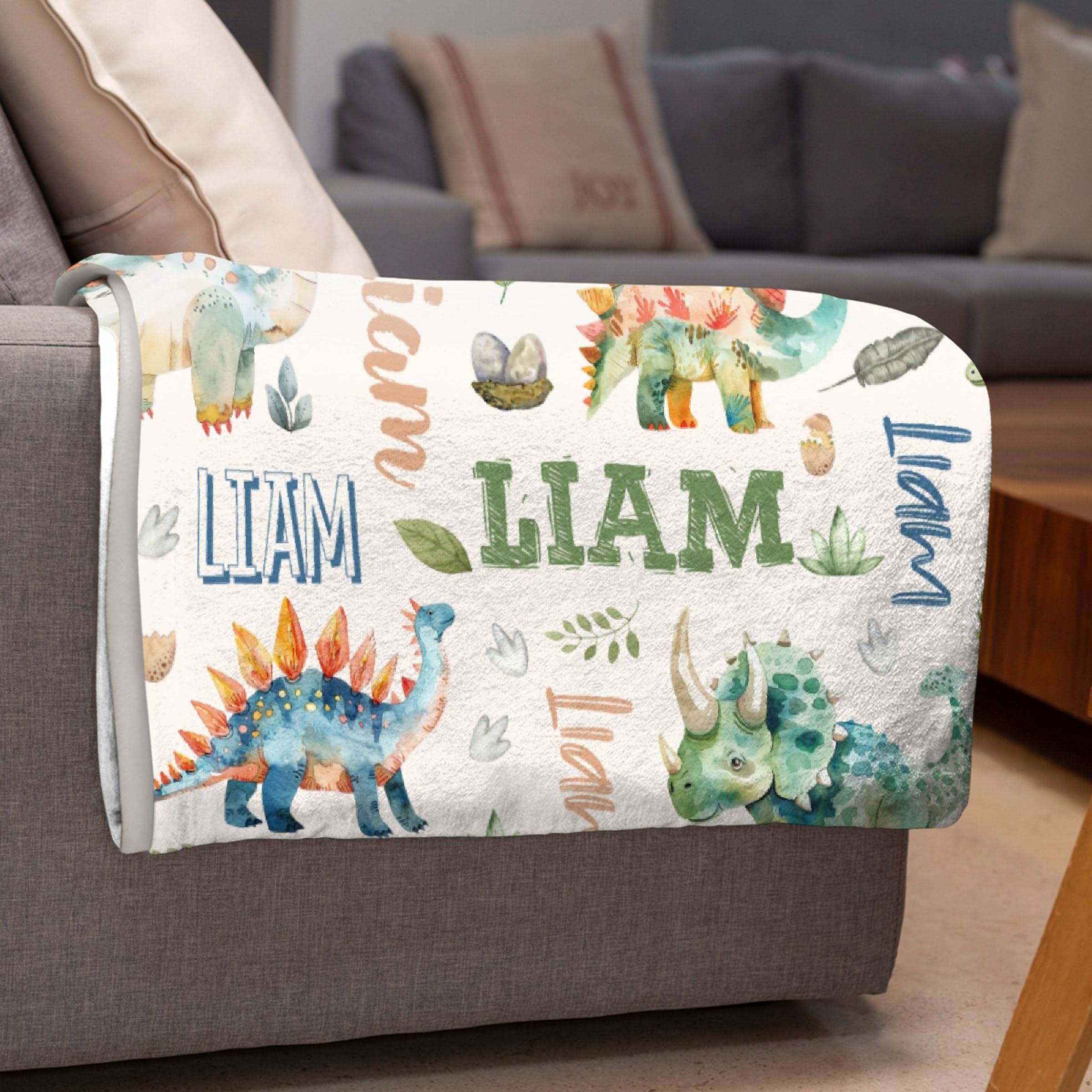 Personalized Baby Blanket with Name - Custom Swaddle Blanket for Newborns, Toddlers & Pets - 30