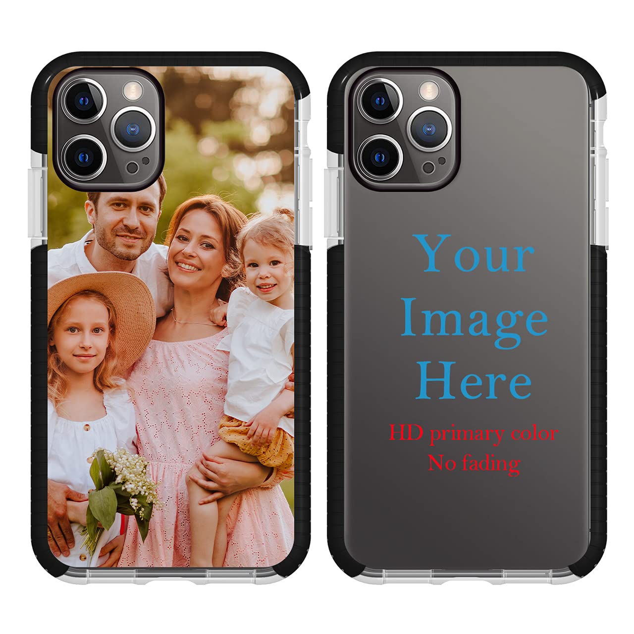Custom iPhone 12 Pro Max Phone Case - Personalized Photo/Text/Name - Anti-Scratch Shock-Resistant TPU Cover - Soft Protective Case (Black) - Perfect for Everyday Use, Travel & Gifting