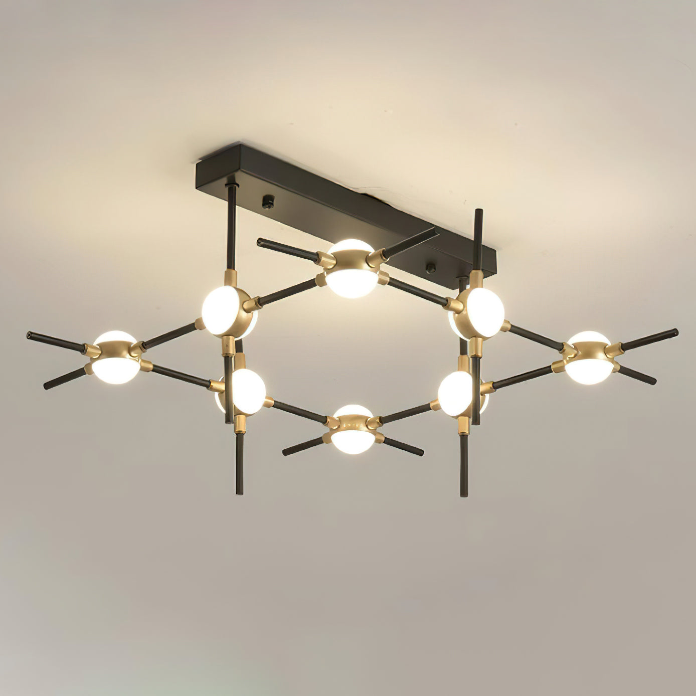 Dorney Modern Floating Ball Ceiling Light Fixture - LED Hanging Sphere Pendant Lamp for Living Room, Bedroom, Dining Room and Office Lighting Decor