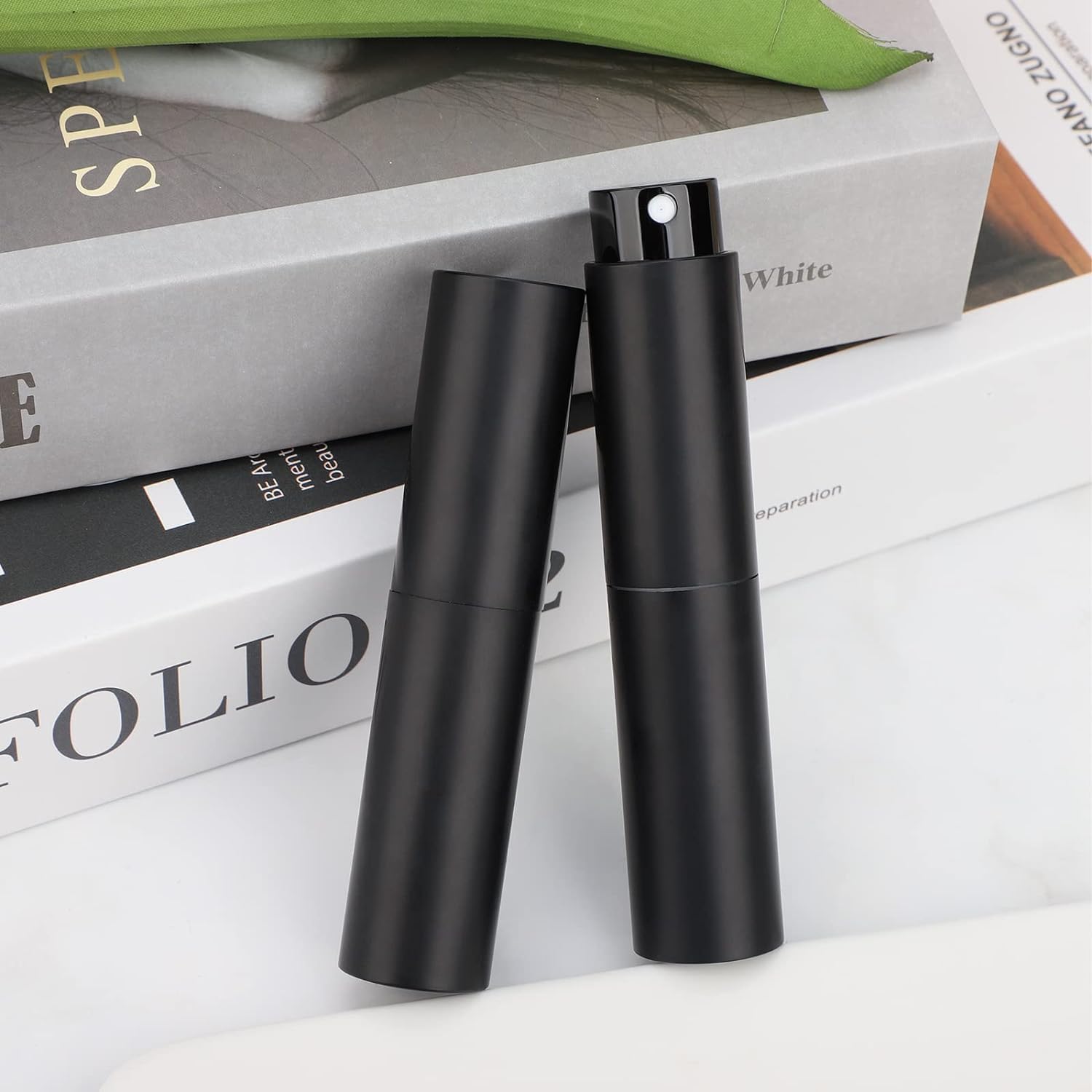 MAPPERZ 8ml Refillable Aluminum Perfume Spray Bottle - Mini Travel Perfume Atomizer for Men & Women - Portable Essential Oil Dispenser for Gym, Office, Travel & Daily Use