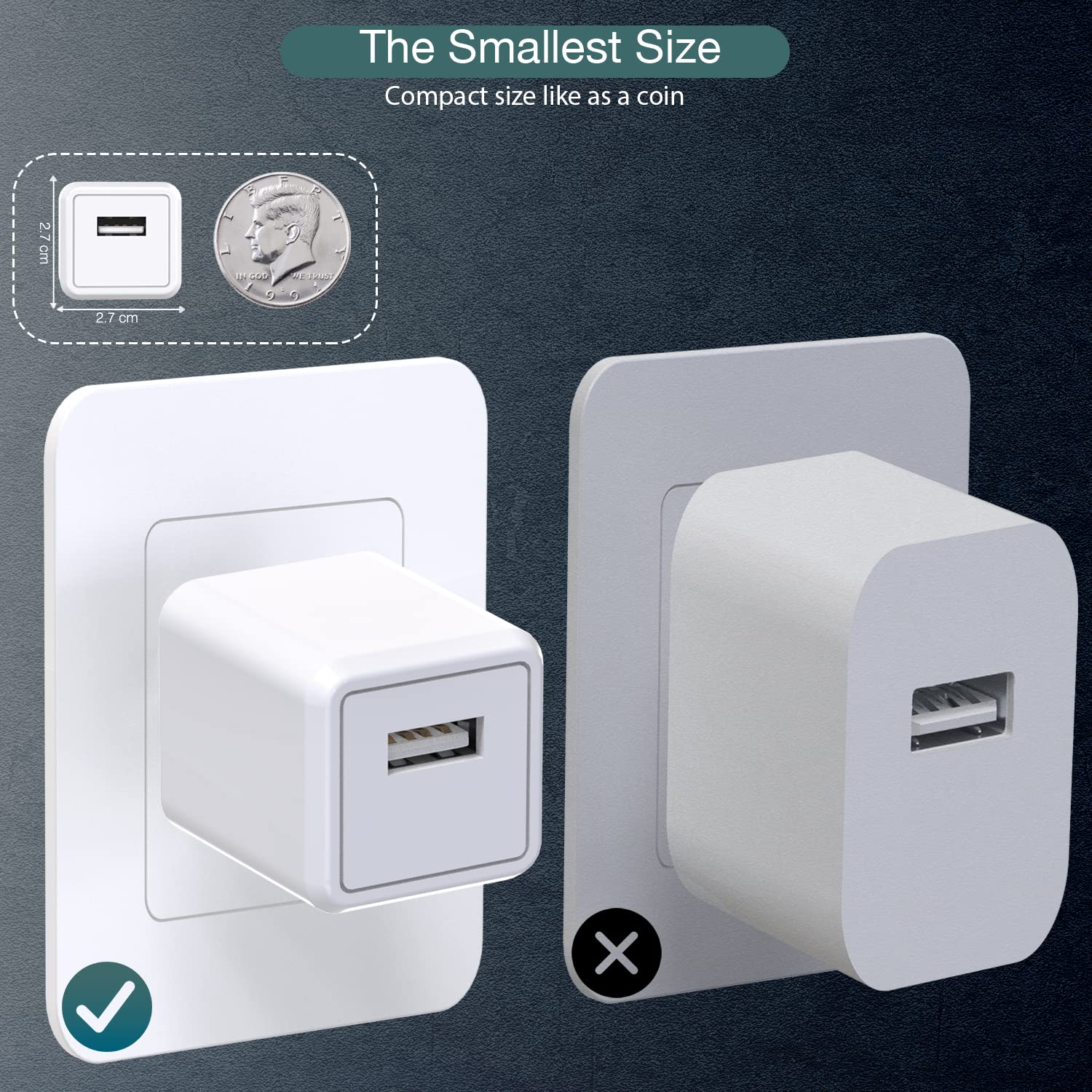 Fast Charging Cube iPhone Charger 2-Pack with 6FT Lightning Cable - Quick Charge USB Wall Adapter & Travel Plug for iPhone 14/13/12/11/X/8/7/SE, iPad & AirPods - Perfect for Home, Office & Travel Use