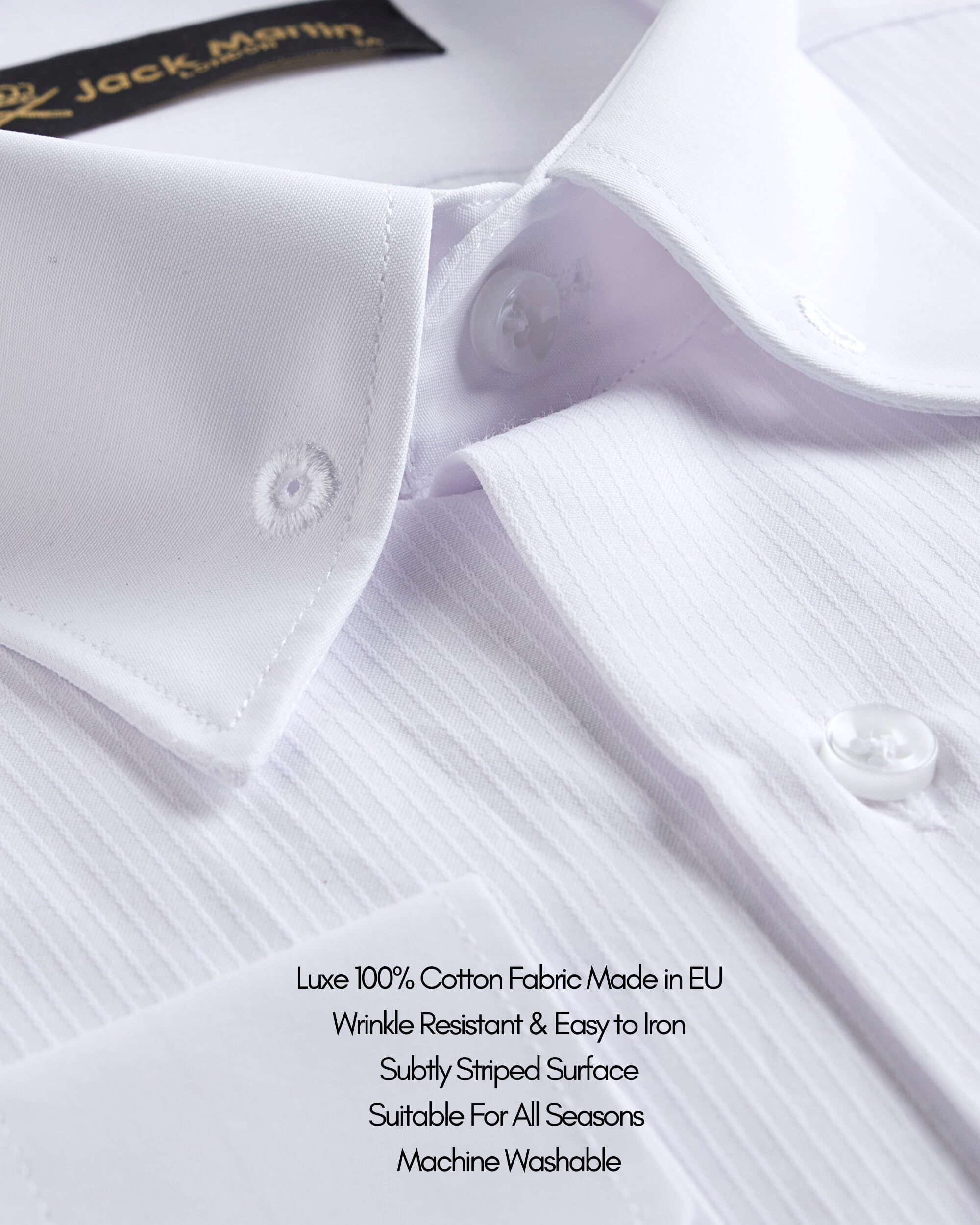 Men's Pin Collar Long Sleeve Dress Shirts | Stylish Button Up Shirts for Office, Business & Formal Occasions