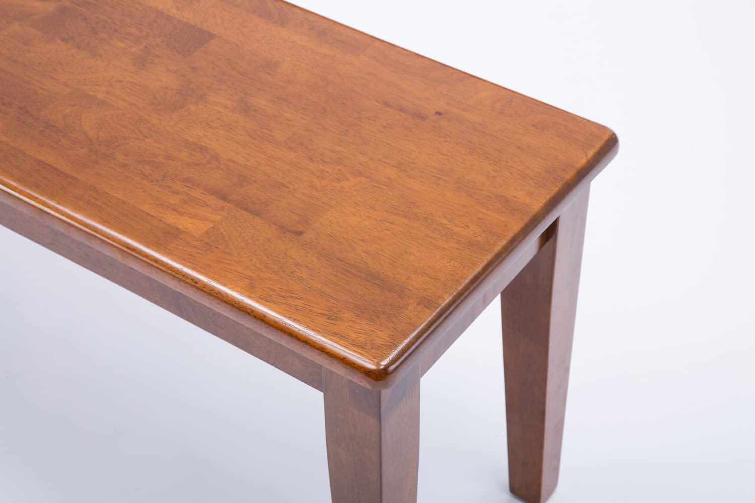 Boraam Shaker Backless Wood Bench in Walnut Finish - Solid Hardwood Dining, Kitchen, or Entryway Seating for Home Decor