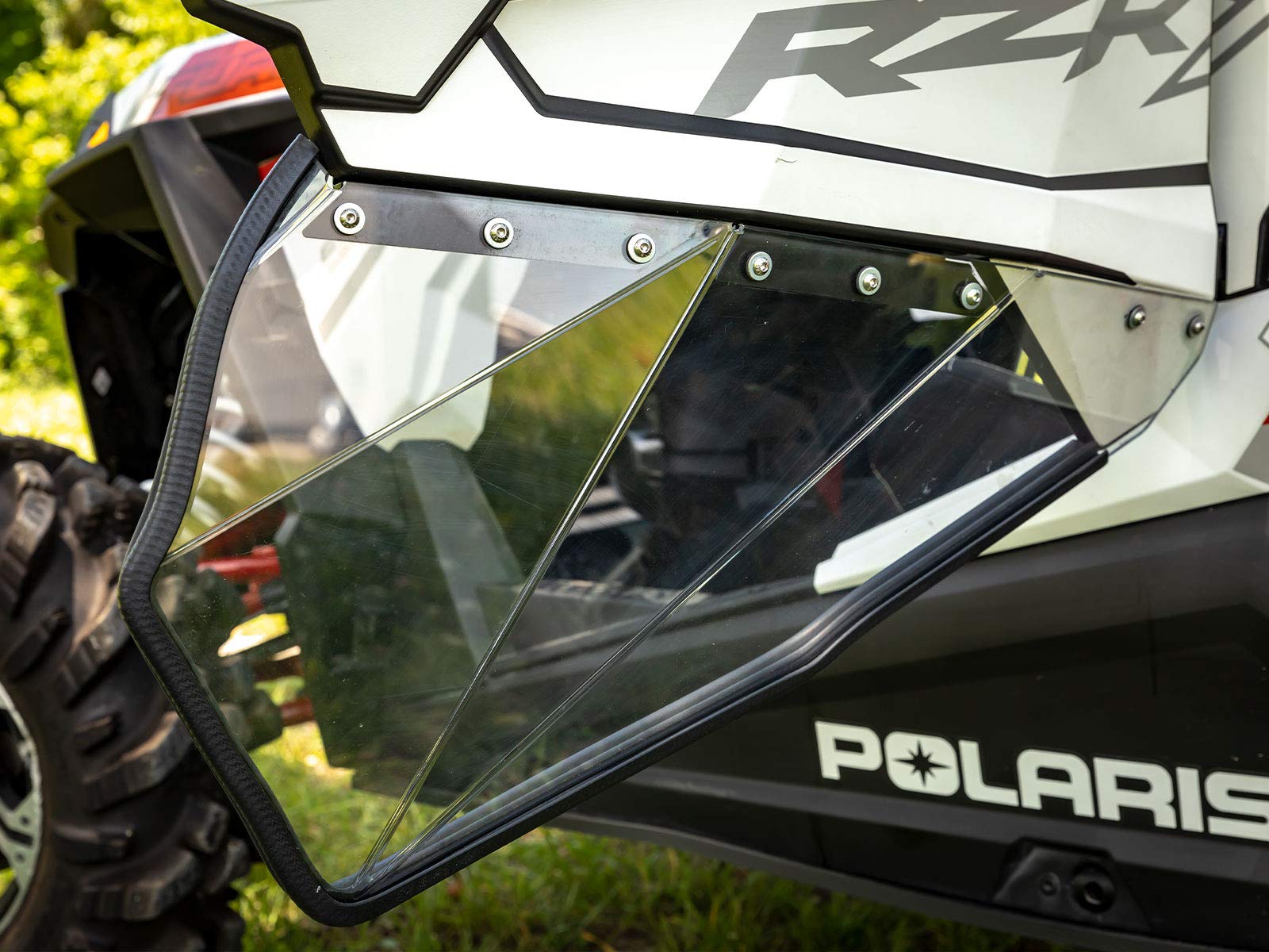 SuperATV Clear Lower Door Inserts for Polaris RZR XP Turbo (2016-2023) - 2 Door Set - Durable UTV Accessories for Off-Road Protection & Style | Perfect for Trail Riding, Mudding & Winter Adventures