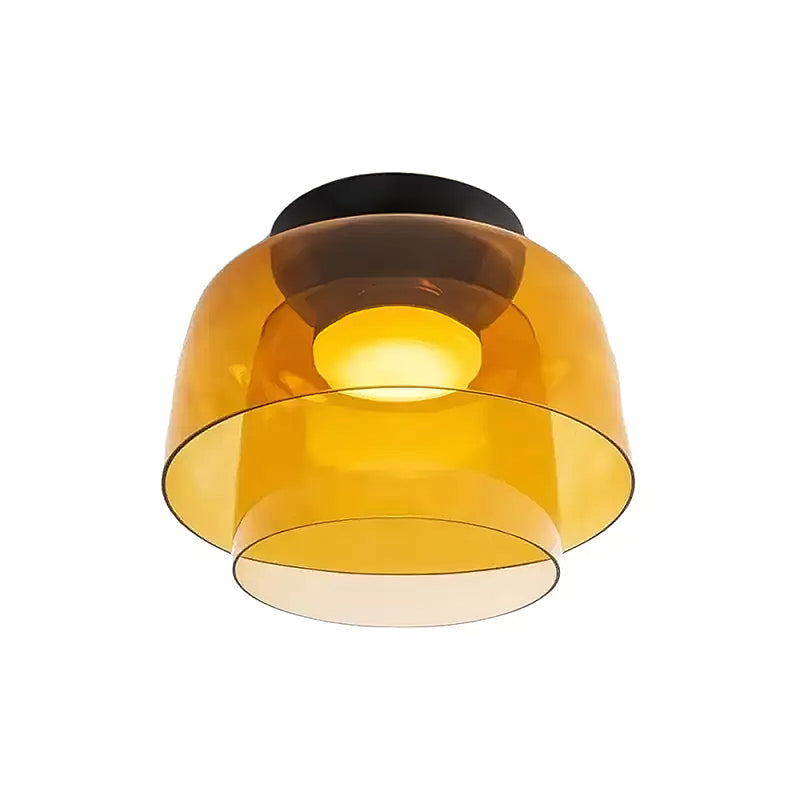 Modern Glass Ceiling Lamp - Elegant LED Lighting Fixture for Living Room, Bedroom & Dining Room | Perfect for Home & Office Decor