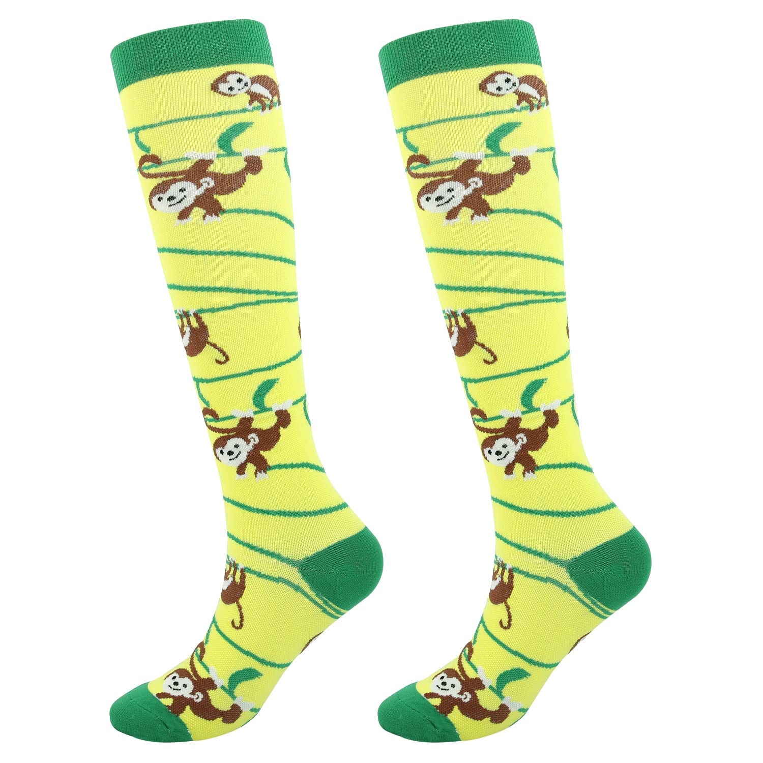 Best Compression Socks for Women & Men - 20-30 mmHg Knee High Animal Print Socks for Improved Circulation | Perfect for Travel, Nursing & Sports Recovery