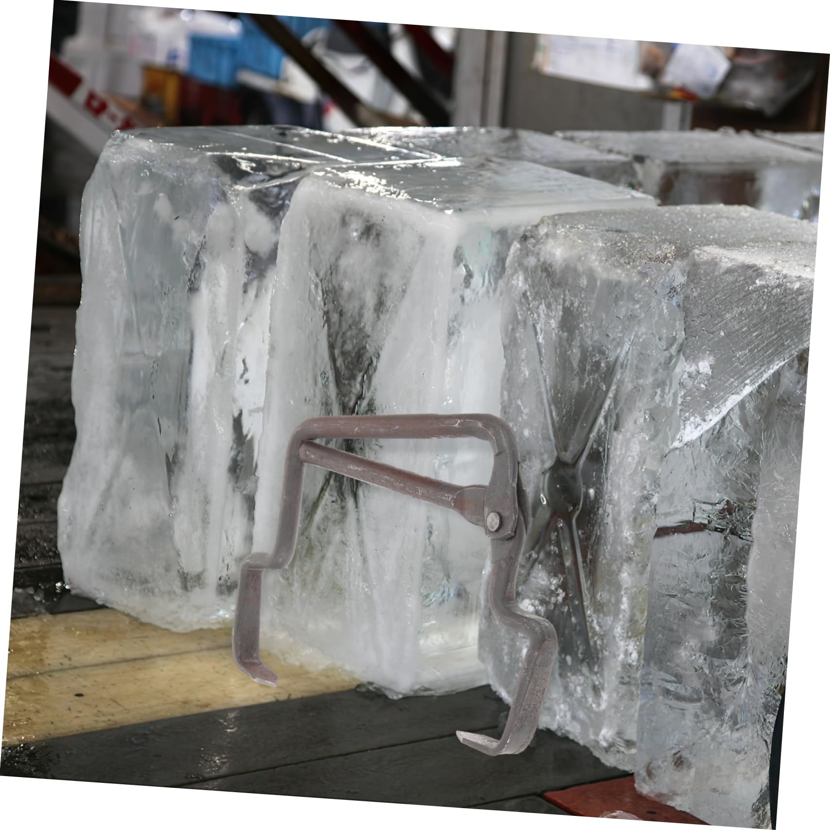 Heavy Duty Industrial Ice Statue Lifter - Reusable Ice Tong Tow Bar for Moving & Lifting Large Ice Blocks - Perfect for Ice Sculptures, Catering Events & Commercial Use