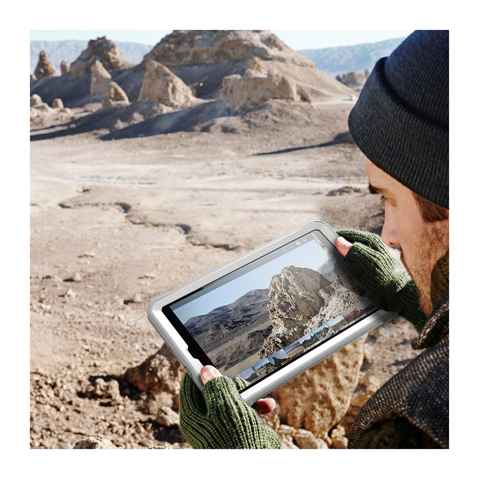 Samsung Galaxy Tab A 8 Inch (2018) Rugged Protective Case - Unicorn Beetle Pro Series Shockproof Cover (White) - Perfect for Outdoor Adventures, Construction Sites & Kids' Daily Use