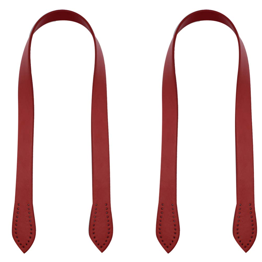 Milisten 2-Pack PU Leather Crossbody Bag Straps - Detachable Replacement Handbag Handle & Wallet Strap for DIY Purse Making (Red) | Perfect for Everyday Use, Travel & Fashion Accessories