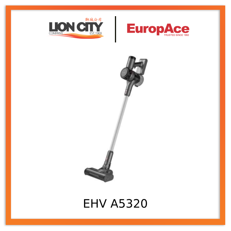 EuropAce EHV A5320 Cordless Handheld Vacuum Cleaner - 32,000PA Powerful Suction for Pet Hair, Car, Home Cleaning - Lightweight & Portable for Quick Mess Cleanup
