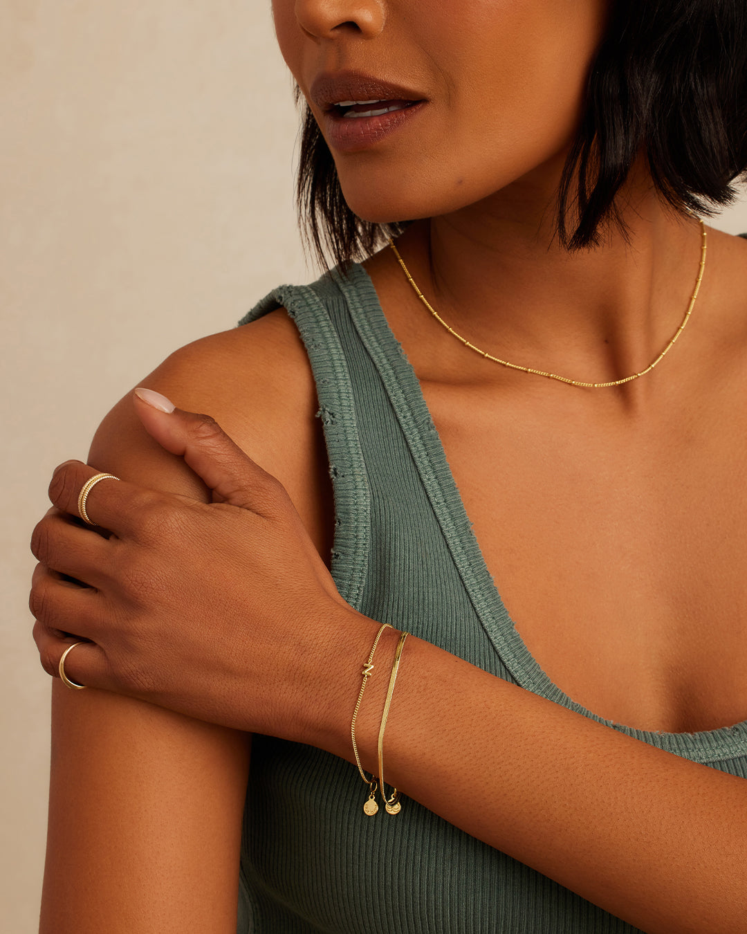 Wilder Mini Alphabet Bracelet - Personalized Initial Letter Bracelet for Women & Girls - Trendy Stackable Jewelry for Everyday Wear & Gifts