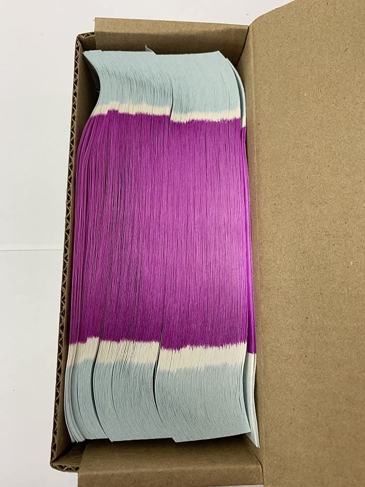 Self Sealing Money Bands - 1000 Purple Currency Straps (50 per Pack) for Cash Wrapping, Bank Deposits & Retail Money Handling