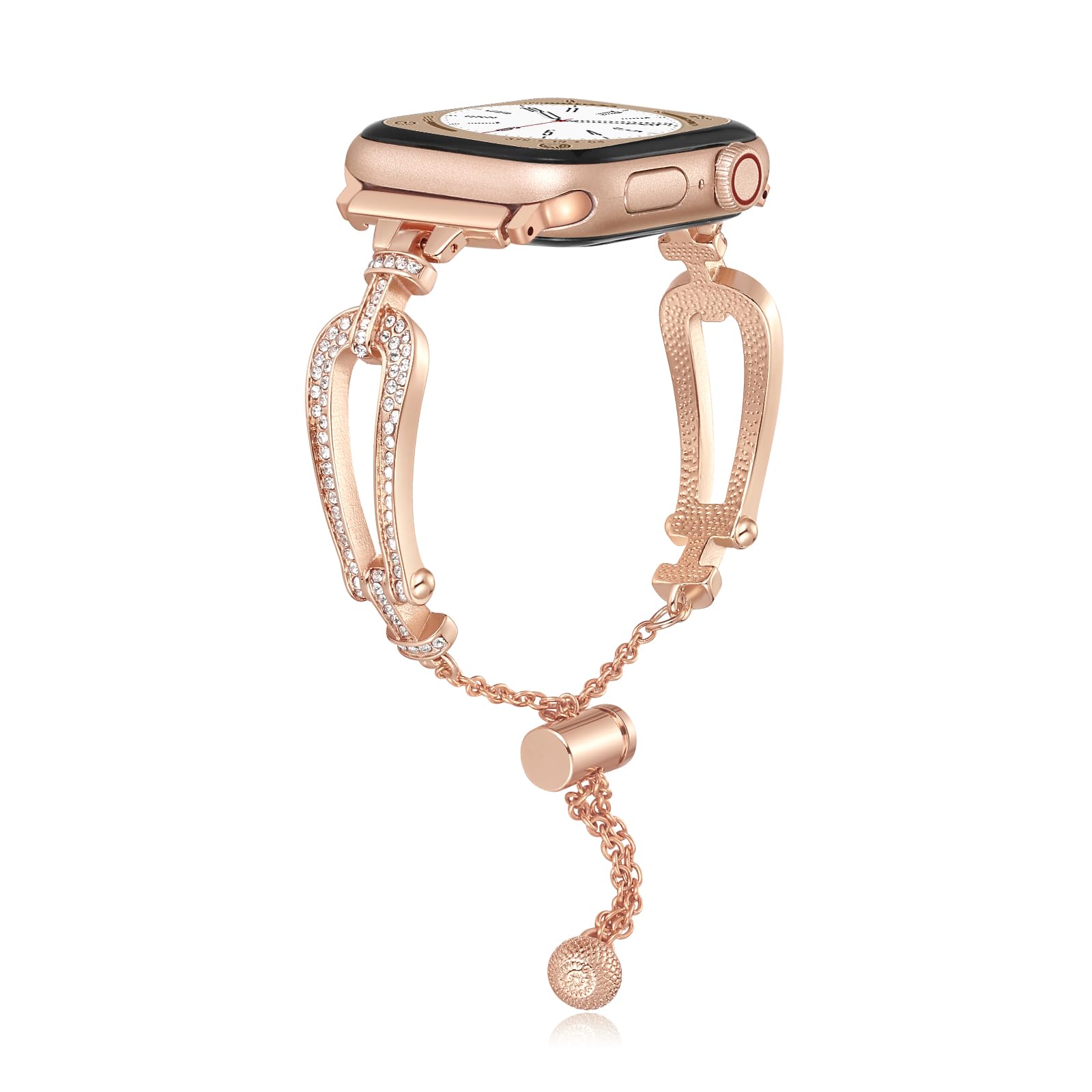 Sparkling Rhinestone Apple Watch Band for Women - Elegant Jewelry Strap Compatible with 38mm 40mm 41mm 42mm 44mm 45mm 49mm iWatch Series SE/8/7/6/5/4/3/2/1 - Perfect for Parties, Weddings & Special Occasions