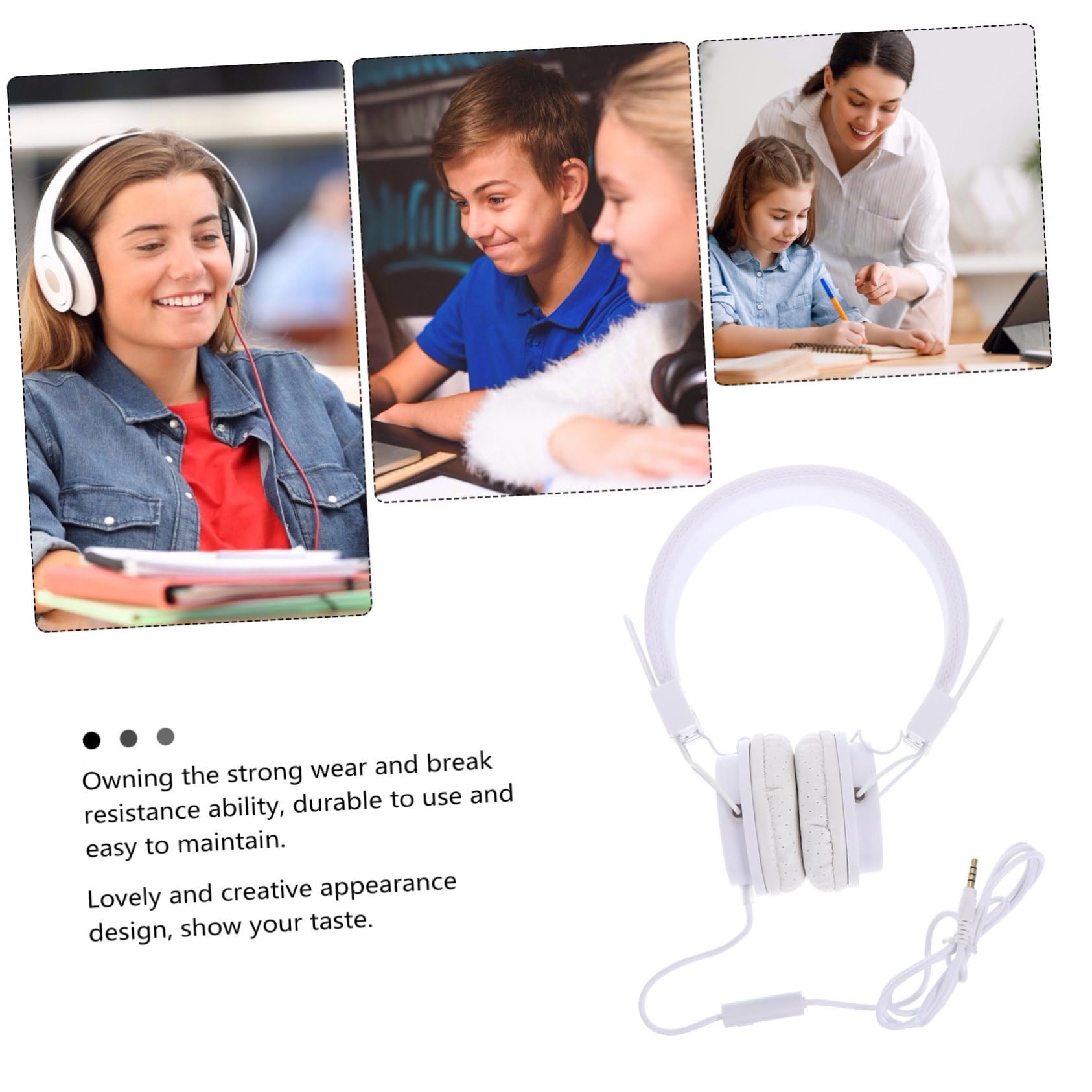 Hoement Wired Gaming Headphones with Microphone - Over-Ear PC Headset with Volume Control for Computer, PS5, Xbox - Perfect for Gaming, Streaming & Online Meetings