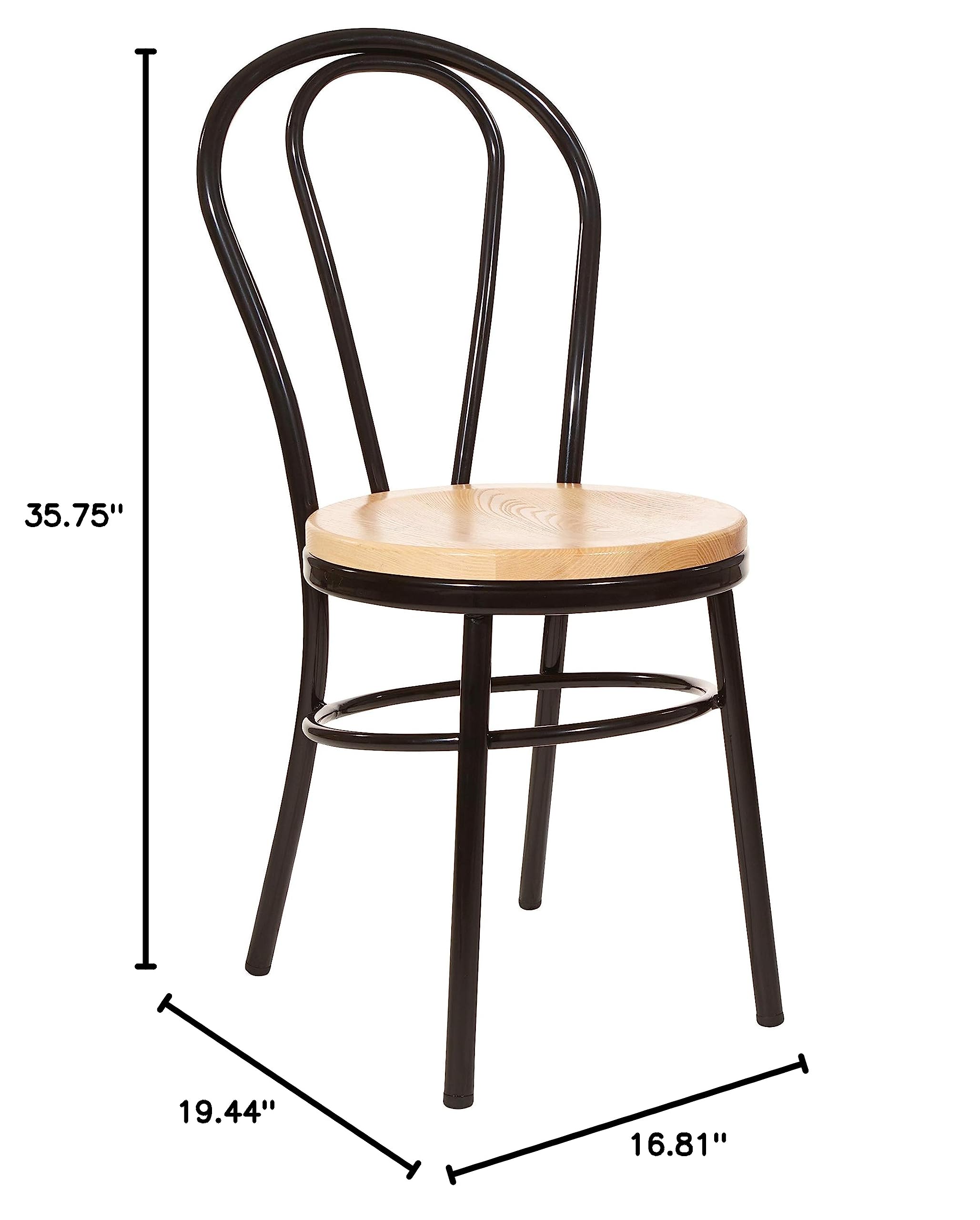 OSP Home Furnishings Litchfield Chair (2-Pack) - Modern Accent Chairs for Living Room, Bedroom & Office - Comfortable Upholstered Armchairs with Sturdy Metal Legs