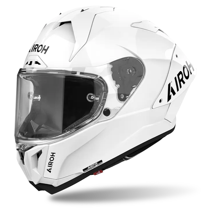 Airoh GP 800 FIM Motorcycle Helmet - Gloss White Full Face Racing Helmet for Street & Track | Lightweight DOT & ECE Certified for Safety | Perfect for Motorcycle Racing, Touring & Daily Commuting