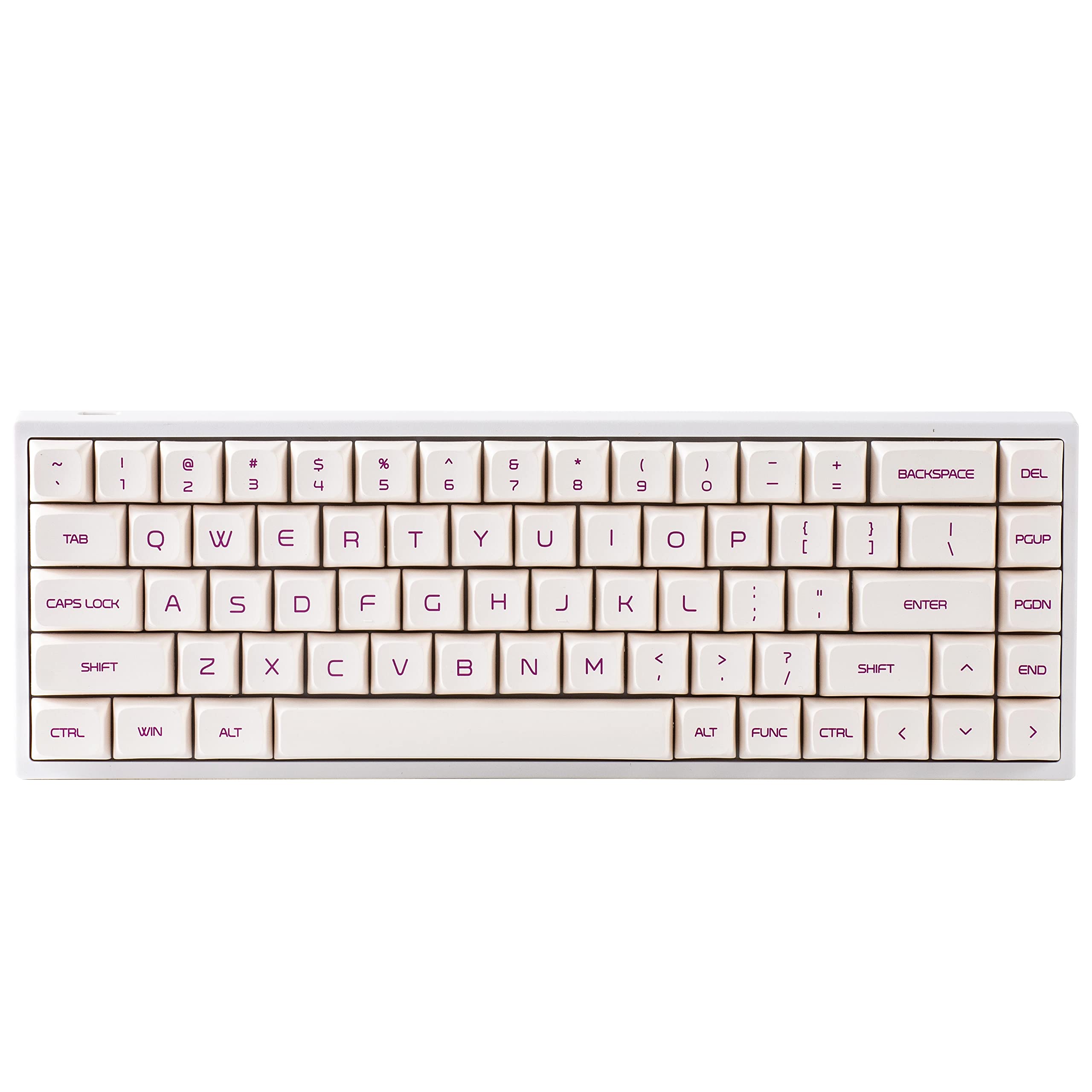 YUNZII KC68 Hot Swappable 68-Key Wireless Mechanical Keyboard with RGB Backlit, NKRO - Gateron Black Switch, Lavender Purple for Mac, Windows PC, Gaming & Office Typing - Perfect for Esports, Programming & Home Workspace