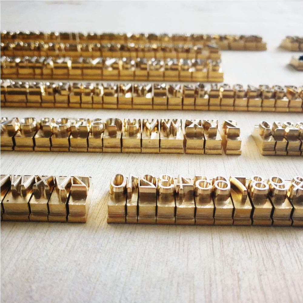 Premium Brass Stamping Die Mold Set - Customizable Letters, Numbers & Symbols for DIY Hot Foil Stamping | Microsoft Elegant Black Style | Perfect for Crafting, Scrapbooking & Leather Embossing