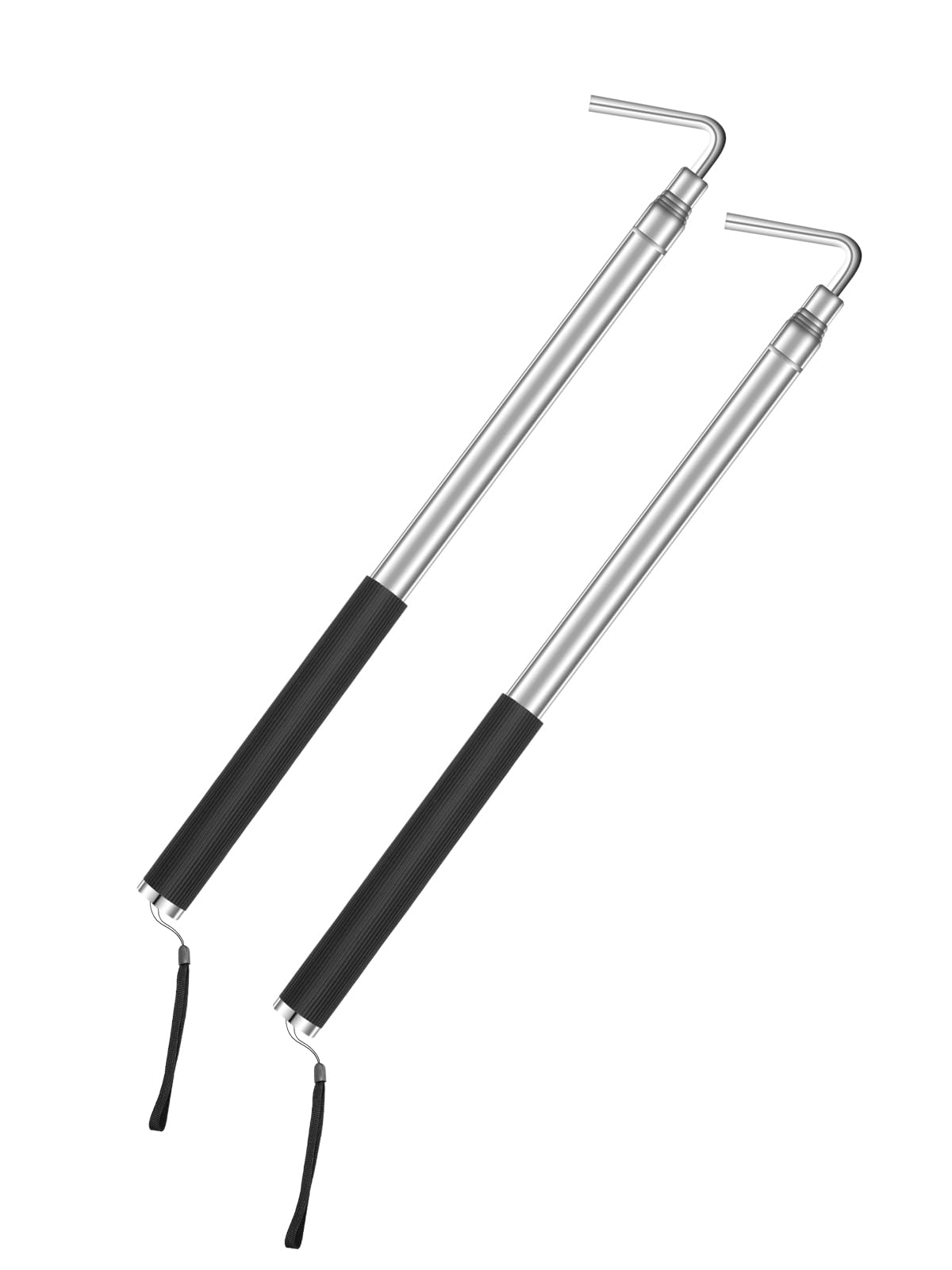 RV Awning Puller - Easy Reach Telescopic Retractable Opener Pole, Portable Canopy Accessories, Stainless Steel (2 Pack) - Perfect for Camping, Travel & Outdoor Adventures