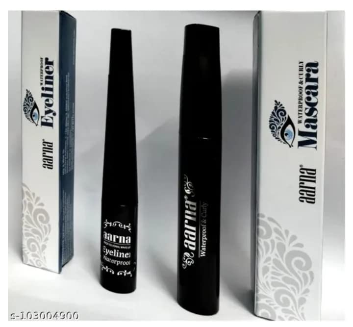 Waterproof Eyeliner and Mascara Set - Smudge-Proof Long Lasting Makeup Combo for Dramatic Eyes, Perfect for Everyday Wear & Special Occasions