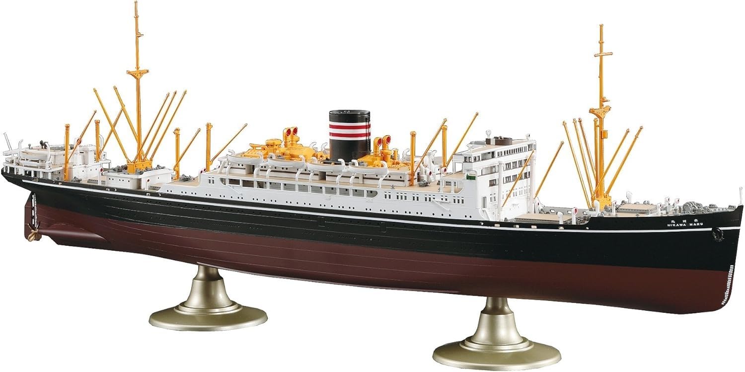 Hasegawa 1:350 Scale N.Y.K Line Hikawamaru Ship Model Kit - Perfect for Collectors, History Enthusiasts & Scale Model Builders