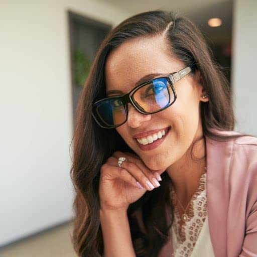 Premium Blue Light Blocking Glasses for Gaming & Digital Eye Strain Relief - Swanwick Fitover Day Swannies with Semi-Clear Lens - Blocks Harmful Blue Light from PC, Laptop & Smartphone - Perfect for Office Work, Nighttime Screen Use & Online Gaming