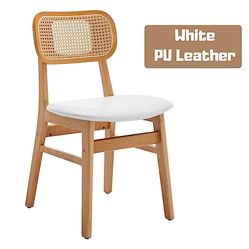 White Pu Leather-natural Wood