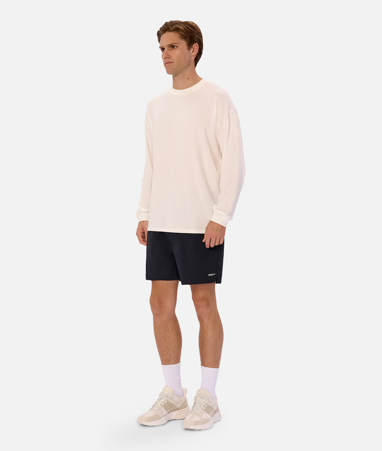 Freeman Long Sleeve T-Shirt for Men - Soft Cotton Crewneck Tee in Chalk Color | Casual Wear, Layering & Everyday Comfort