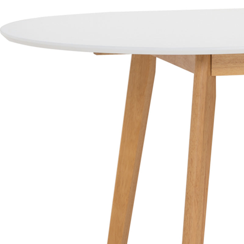 Extendable Dining Table 150-195cm | Werner Expandable Wooden Table | Natural & White Finish | Perfect for Small Spaces & Family Gatherings
