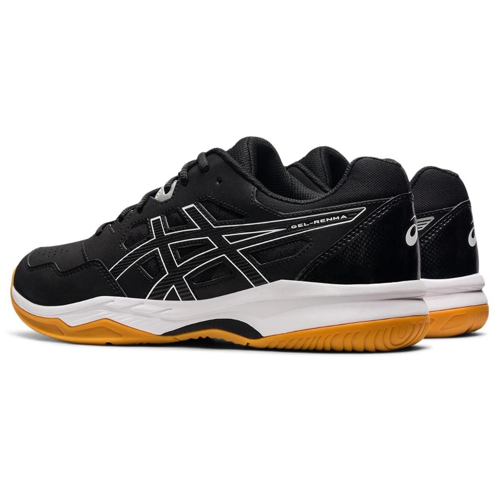 ASICS Gel Renma Men's Indoor Court Shoes - Black/White - Volleyball & Badminton Non-Marking Sneakers for Gym & Sports Performance