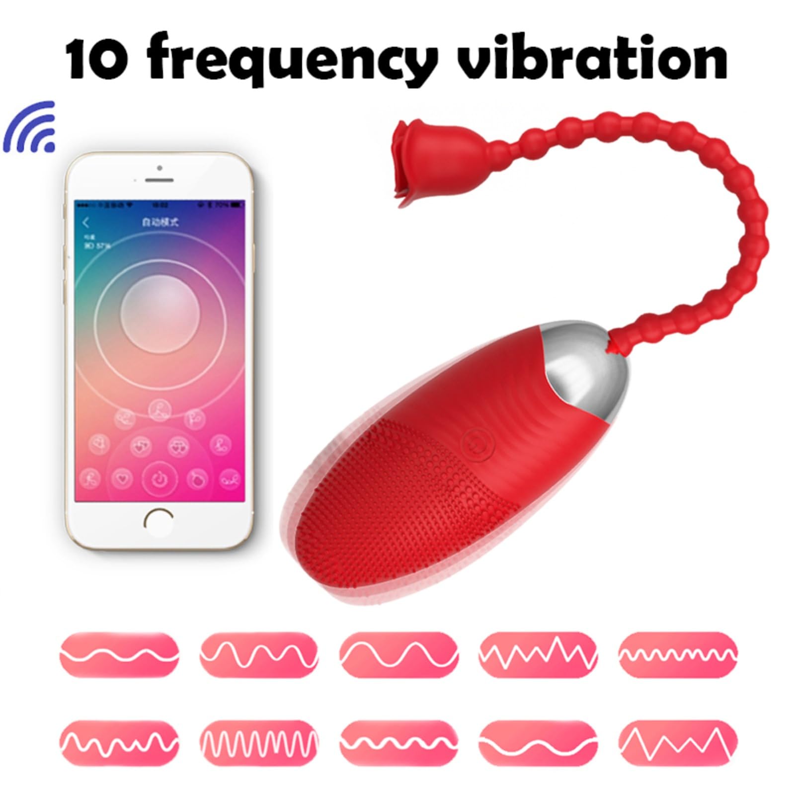 Wireless Remote Control Vibrating Egg - G-Spot & Anal Stimulator for Women, Rechargeable Silicone Vibrator with APP & Music Sync - Perfect for Couples Play & Solo Pleasure