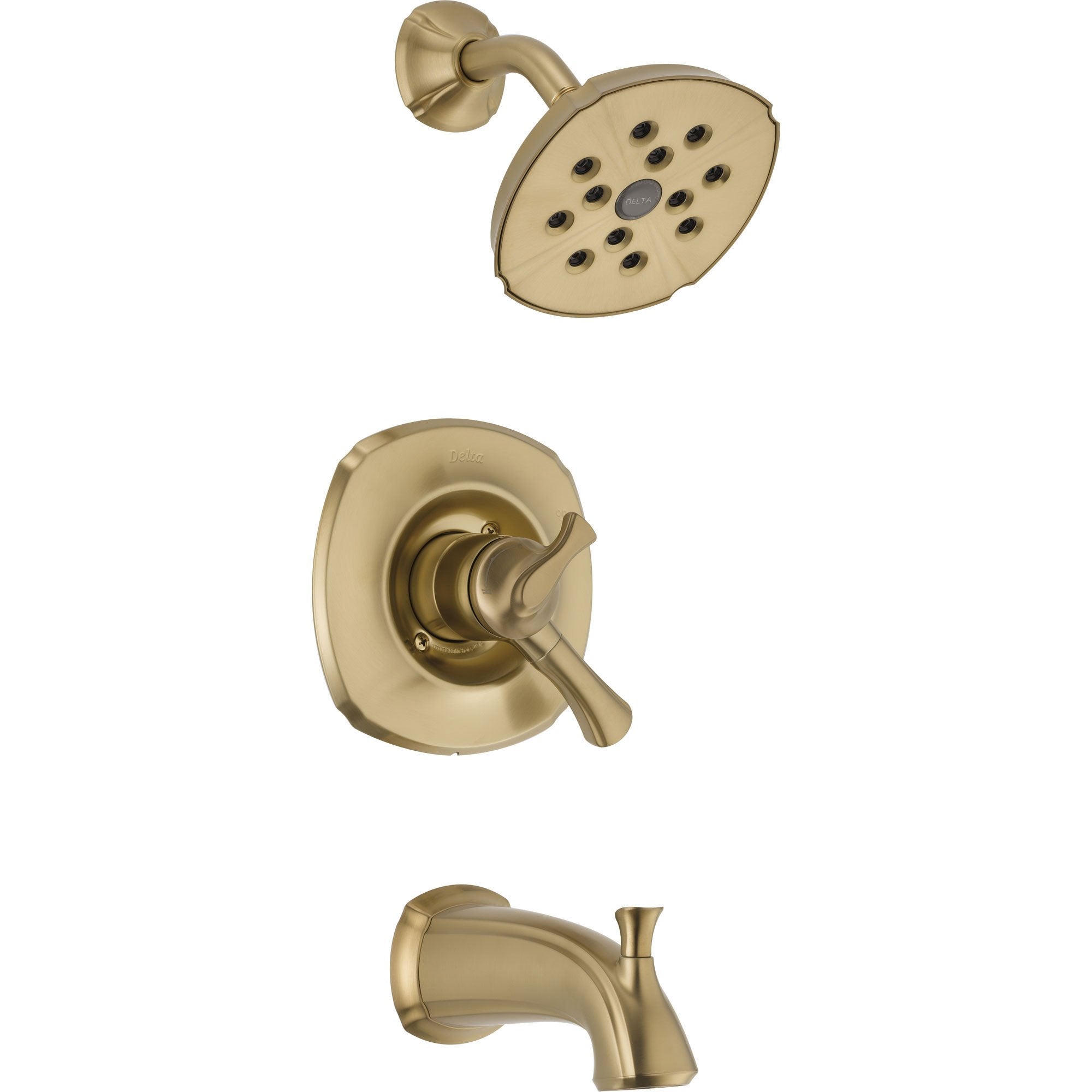 Delta Addison Champagne Bronze Tub and Shower Faucet with Valve D475V - Perfect for Bathroom Renovation and Modern Home Decor