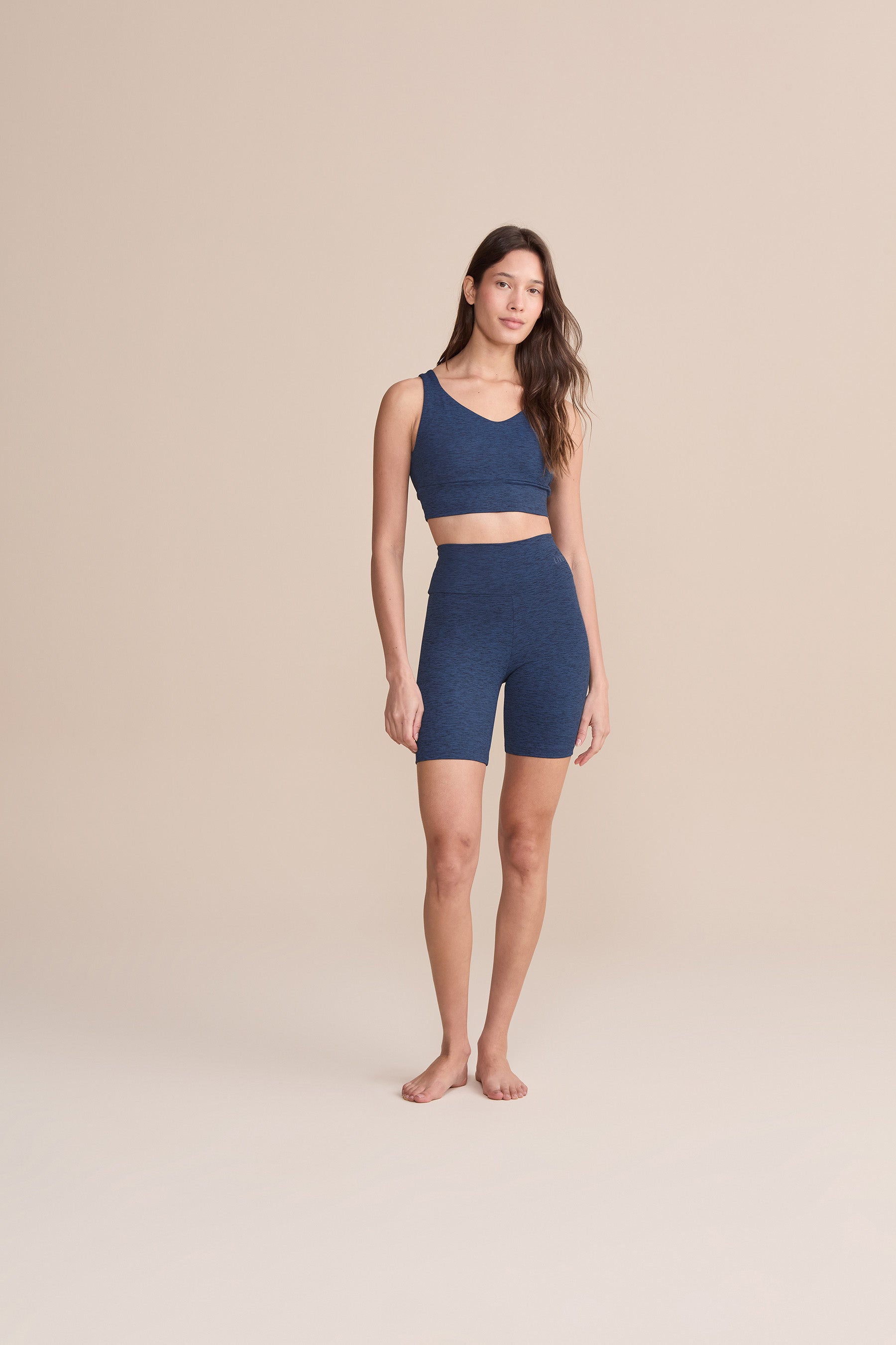 Men's V Groove Long Shorts - Comfortable Stretch Athletic Shorts for Running, Gym & Casual Wear