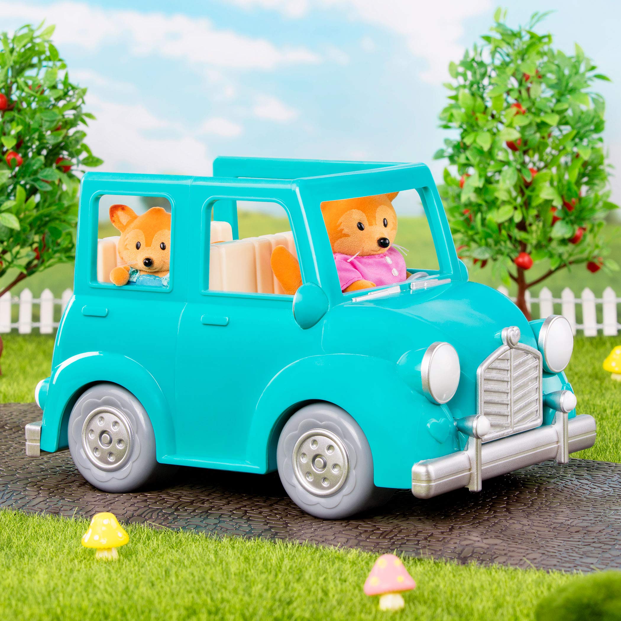 Li’l Woodzeez Miniature Toy Car & Truck Set – Breezy Buggy for Figurines – Kids Pretend Play Vehicles – Durable Wooden Toys for Ages 3+ – Perfect for Imaginative Play, Storytelling & Collectible Displays