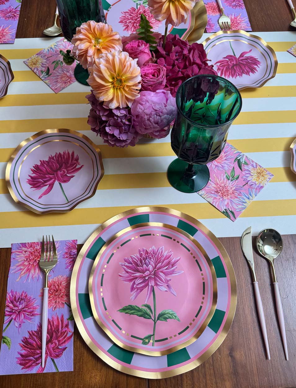 Dahlia Garden Appetizer & Dessert Bowls Set of 8 - Elegant Serving Bowls for Party, Snacks, Ice Cream, Salads & Home Decor