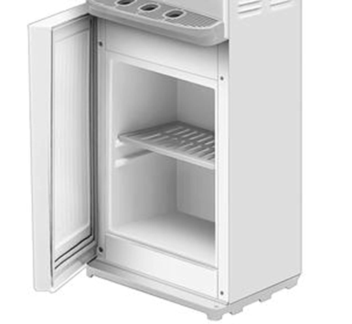 Cold and Hot Water Dispenser with Mini Beverage Fridge - Freestanding Floor Model with Cabinet - Perfect for Offices, Homes, and Restaurants