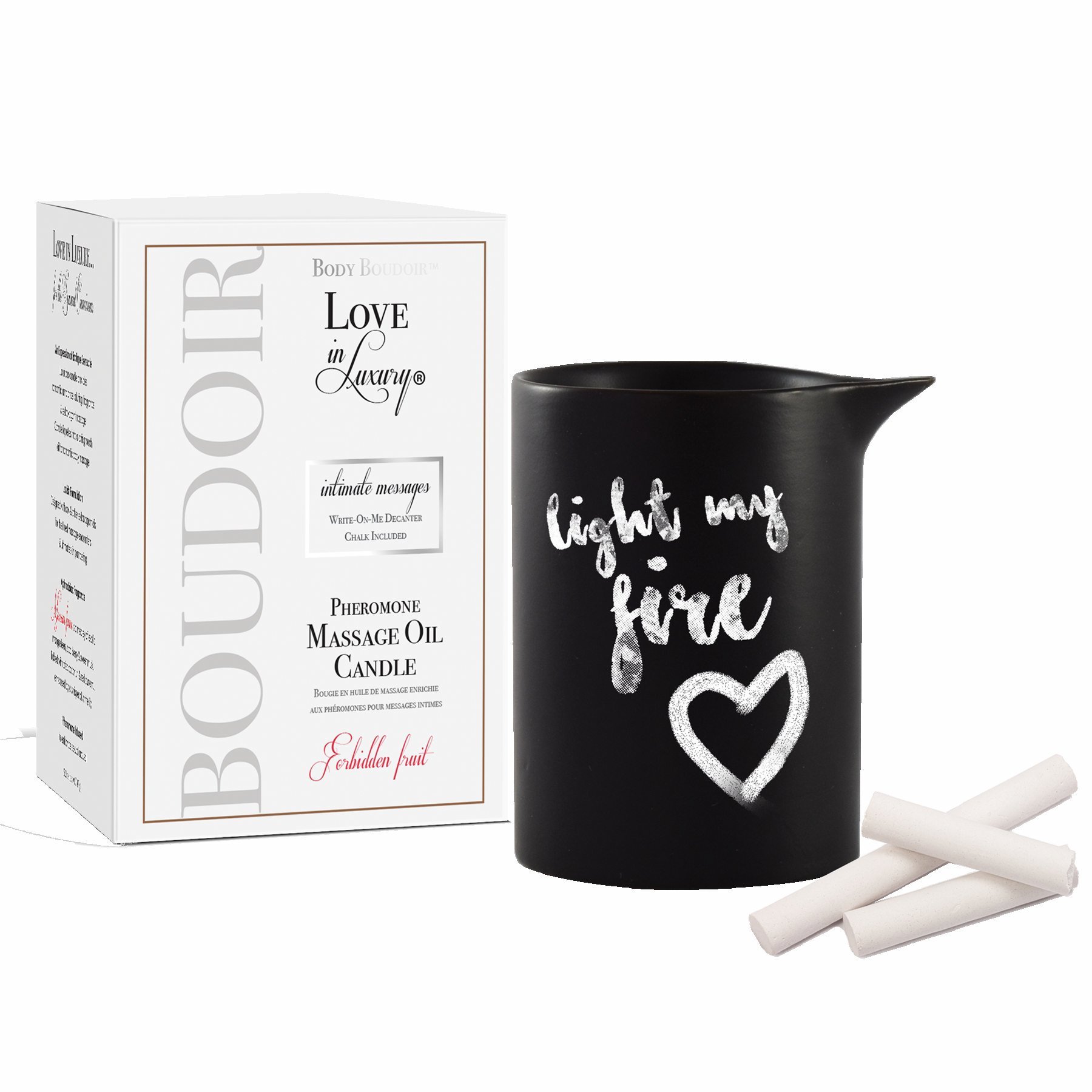 Luxury Pheromone Massage Candle - Classic Erotica Scent, Forbidden Fruit Fragrance, 5.2 oz Romantic Gift for Couples | Perfect for Date Nights, Sensual Massage & Intimate Moments